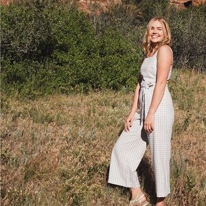 Ann Taylor Plaid Sleeveless Jumpsuit